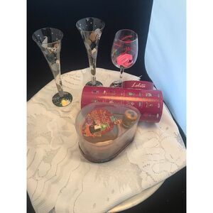 Lolita Wine Glass Collection: (2) New years Champaign Flutes | (1) Stiletto